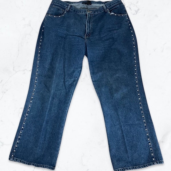 23830 Studded Embellished Straight Denim Jeans main image 0