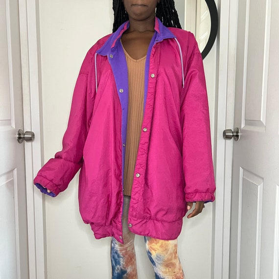 pink and purple windbreaker