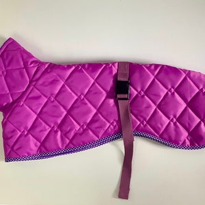Whippet coat ,small ,fleece lined ,quilted