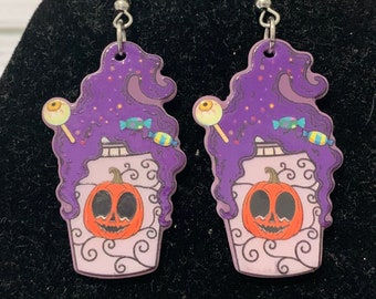 Mary Halloween Hook Earrings Double Sided Image