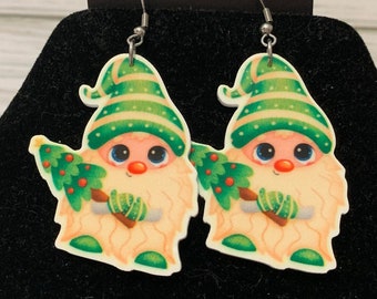 Christmas Gnome Hook Earrings