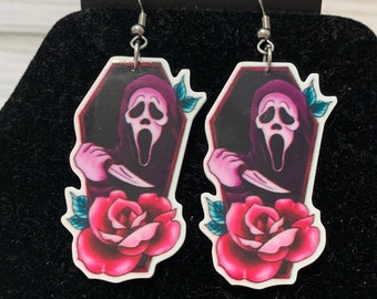 Halloween Scream Hook Earrings