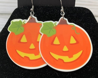 Jack O' Lantern Hook Earrings