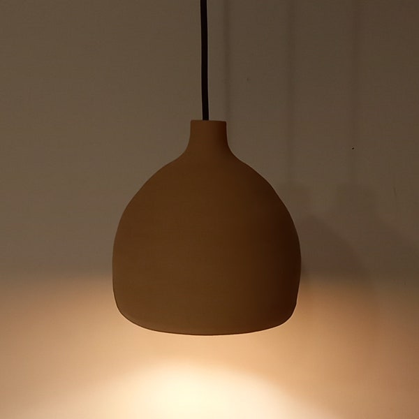 Lampe à suspension en terre cuite