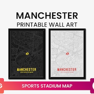 Stadion Poster Manchester | Druckbare Wanddeko