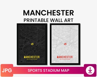 Affiche du Manchester Stadium | Art mural imprimable