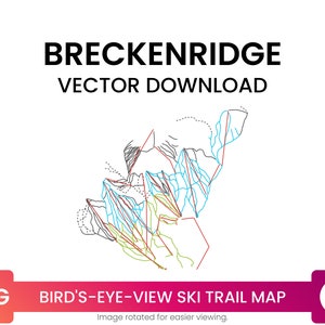 Ski Trail Kaart van Breckenridge, Colorado, Verenigde Staten | Skikaart Multi-Layer SVG File | Vector downloaden