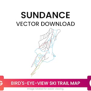 Ski Trail Kaart van Sundance, Utah, Verenigde Staten | Skikaart Multi-Layer SVG File | Vector downloaden