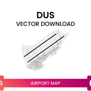 Airport Map of DUS Düsseldorf Airport Airport Diagram Map Multi-Layer SVG File Vector Download image 1