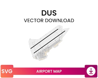 Mapa del aeropuerto de Düsseldorf (DUS) / Diagrama del aeropuerto (archivo SVG multicapa/descarga vectorial)