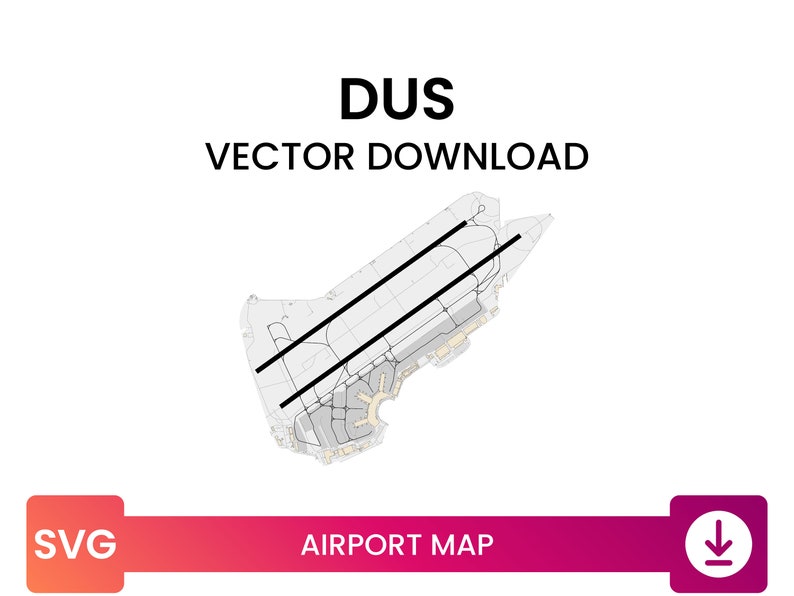 Airport Map of DUS Düsseldorf Airport Airport Diagram Map Multi-Layer SVG File Vector Download image 1