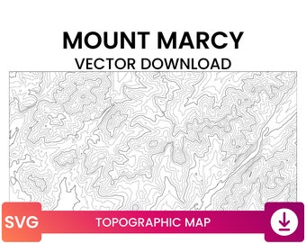 Topographic Map of Mt. Marcy, New York | Adirondack High Peak