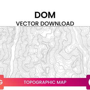 Topografische kaart van Dom, Zwitserland | Contourlijnkaart Meerlaags SVG-bestand | Hoogtekaart SVG | Vector downloaden