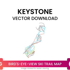 Ski Trail Kaart van Keystone, Colorado, Verenigde Staten | Skikaart Multi-Layer SVG File | Vector downloaden
