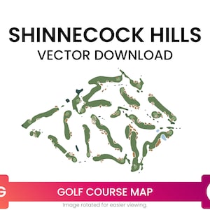 Golfplatz-Karte von Shinnecock Hills, Southampton, New York, Vereinigte Staaten | Golf Karte Multi-Layer SVG Datei | Vektor Download