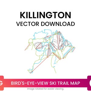 Ski Trail Kaart van Killington, Vermont, Verenigde Staten | Skikaart Multi-Layer SVG File | Vector downloaden