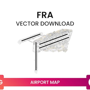 Kaart van fra Frankfurt Airport | Luchthaven diagram kaart multi-layer SVG file | Vector downloaden