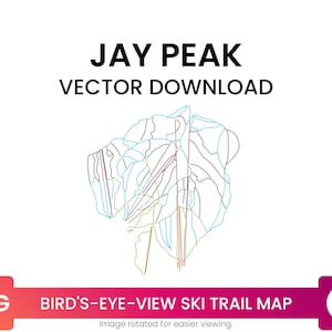 Ski Trail Kaart van Jay Peak, Vermont, Verenigde Staten | Skikaart Multi-Layer SVG File | Vector downloaden