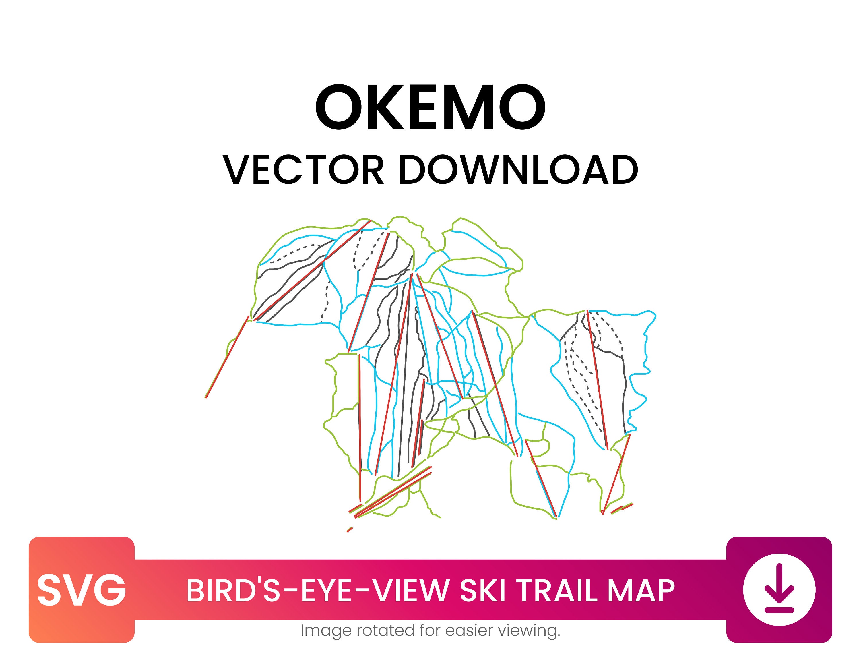 Ski Trail Map of Okemo Mountain Resort, Vermont, United States | Ski ...