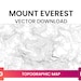 Topographic Map Of Mount Everest Contour Line Map Multi Layer SVG Il 75x75.4831859060 3dpr