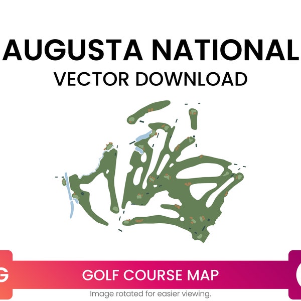 Golf Course Map of Augusta National Golf Club, Georgia, United States | Golf Map Multi-Layer SVG File | Vector Download