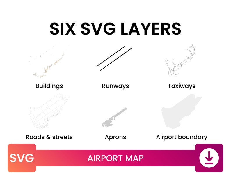 Airport Map of DUS Düsseldorf Airport Airport Diagram Map Multi-Layer SVG File Vector Download image 2