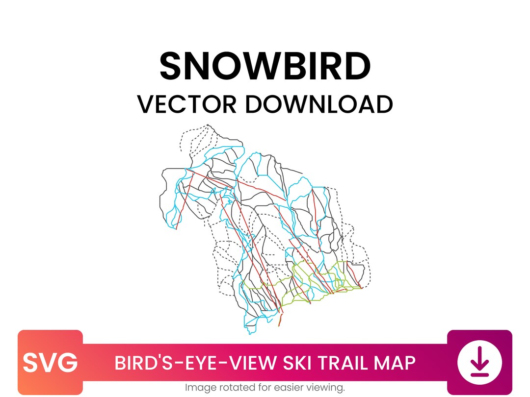 Snowbird Feature Map Ski Trail Map of Snowbird, Utah, United States | Ski Map Multi-layer ...