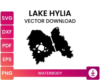 Lake Map Shape SVG File Highly Detailed Lake Shape Boundary of Lake Bled Slovenia Vector Download Bled
