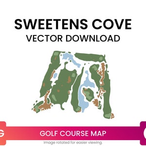 Golfplatz-Karte von Sweetens Cove, South Pittsburg, Tennessee, Vereinigte Staaten | Golf Karte Multi-Layer SVG Datei | Vektor Download