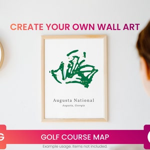 Golf Course Map of Augusta National Golf Club, Georgia, United States ...