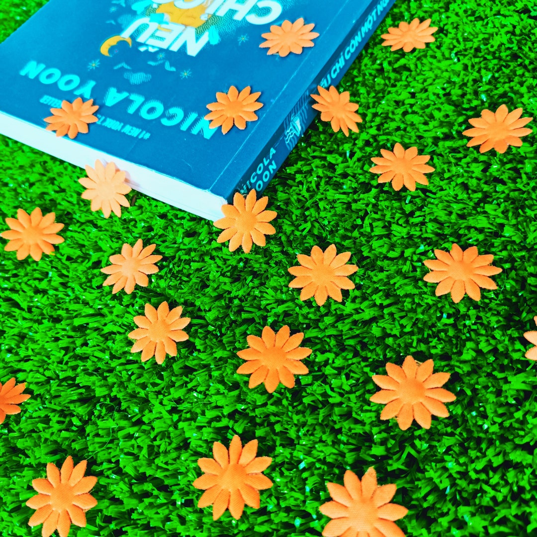 Tangerine/pink1 Inch Die Cut Flower25/50pcs,diy Craft,tiny Craft