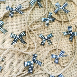 Black Gingham Bows (15/30/50 pcs),Invitation Bows,Favor Supply,Wedding Craft,Card Making,Applique,Hand tied Bows,Decorative Bow,Scrapbooking