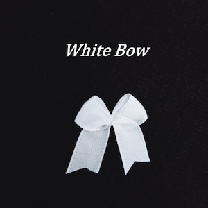 Witte strikken 1 inch (25-50 stuks), multifunctionele strikken, kaart maken aanbod, witte satijnen strikken, mini crafting strikken, lingerie strikken, poppen maken, naaien