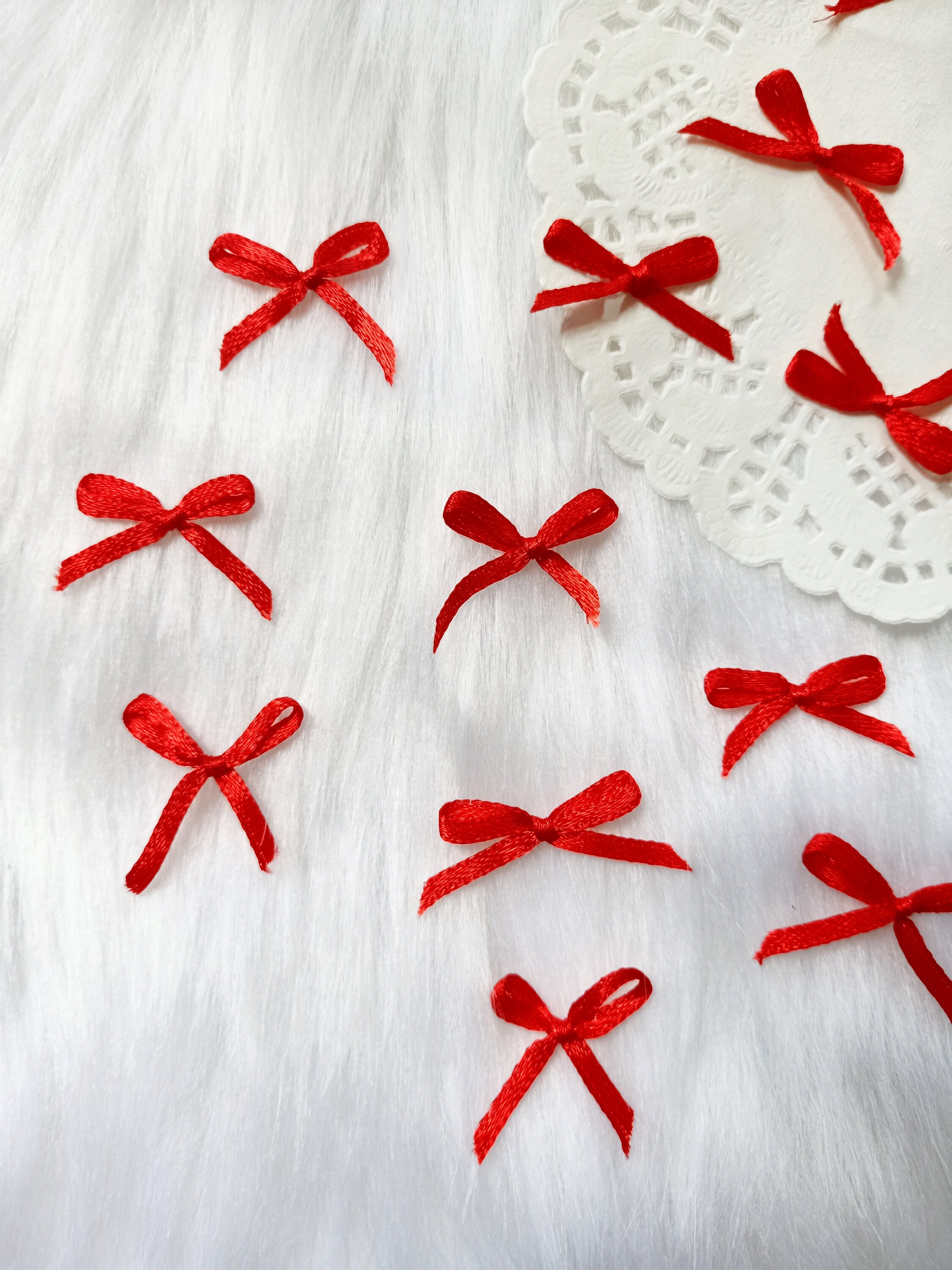 Aazon.co: Ini Bows, 100 Pcs 1 Inch Sall Red Bows Satin Ribbon Bows