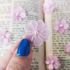 Dusty Rose Cherry Blossom 1 inch, French Rose Flowers, Wedding Craft Supply, Card Making Supply, Naaien op bloemen, kledingversiering, modevak
