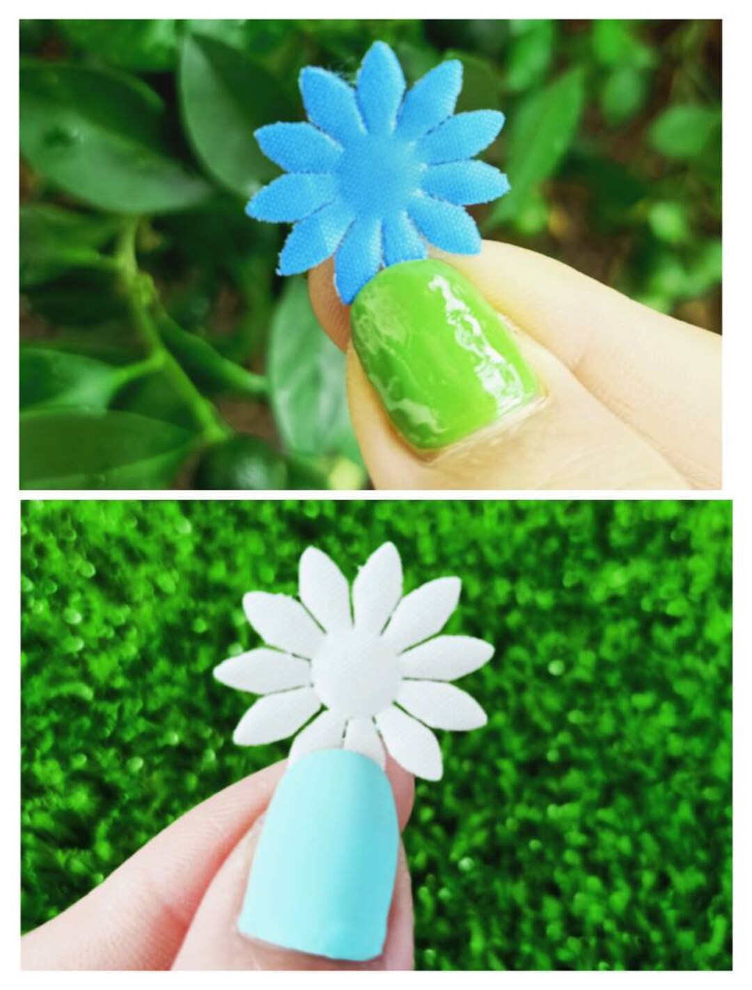 1 Inch Die Cut Fabric Flowers 25/50pcs,tiny Craft Flowers,card Making