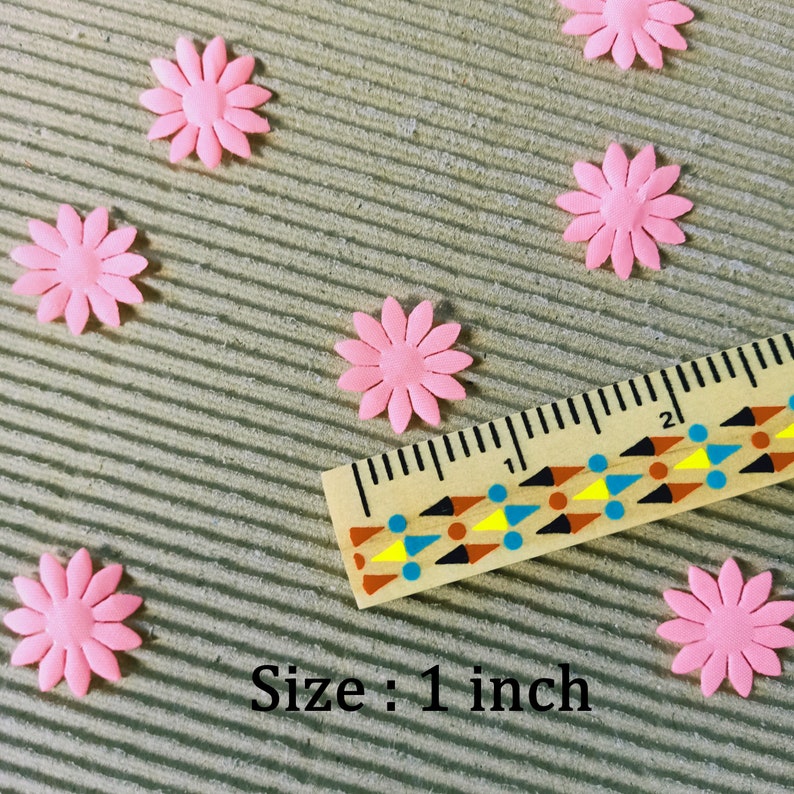 Tangerine/pink1 Inch Die Cut Flower25/50pcs,diy Craft,tiny Craft