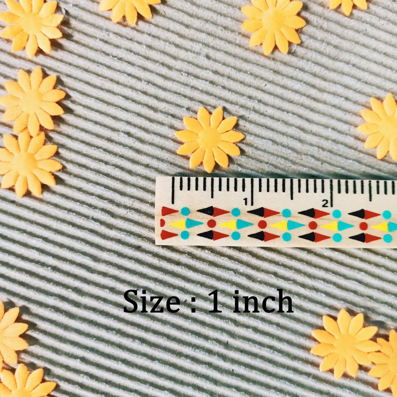 Tangerine/pink1 Inch Die Cut Flower25/50pcs,diy Craft,tiny Craft