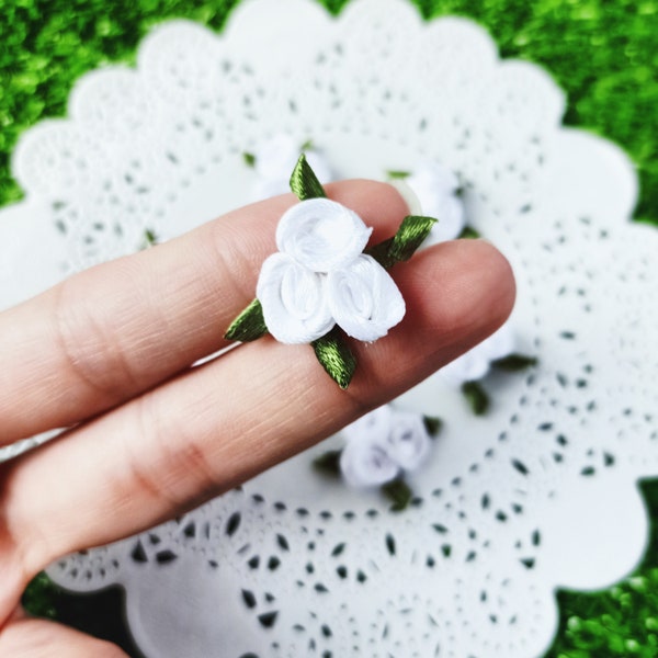 White Satin Rose - Etsy