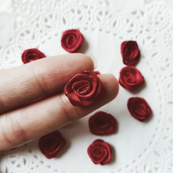 Ribbon Rose Buds Etsy