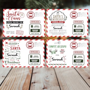 From Santa Christmas Gift Label | Christmas Special Delivery Gift Stickers | North Pole Express Gift Tag Label | From Santa Gift Stickers