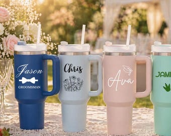 Personalized Stainless Steel Tumbler, Custom Name Travel Mug, 1200ml Insulated Drink Bottle