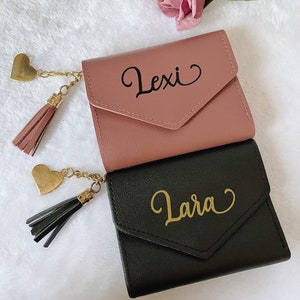 PERSONALISED Name Trifold Wallet||Birthday Gift|BRIDESMAID WALLET|Custom Wallet|Gift for her|Card|Purse|Initial Name wallet|Valentines