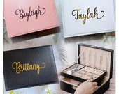 PERSONALISED JEWELLERY BOX Bridesmaid Gift Bride Gift Birthday Gift for friends sisters daughters large jewelley box Valentines Gift