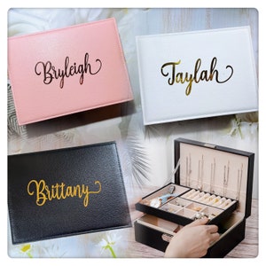 PERSONALISED JEWELLERY BOX|Bridesmaid Gift|Bride Gift|Birthday Gift for friends|sisters|daughters| large jewelley box| Valentines Gift