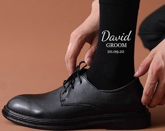 PERSONALISED Groom Groomsmen Bestman SOCKS|Wedding Socks|Bestman Groomsmen gift box socks|Custom Socks|Name Socks father of the bride groom