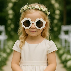 Flower girl Sunglasses Toddler Kid Child Flower Shaped Sunglasses Flower Girl Gift Flower Girl Proposal gift Flower flower girl sunnies
