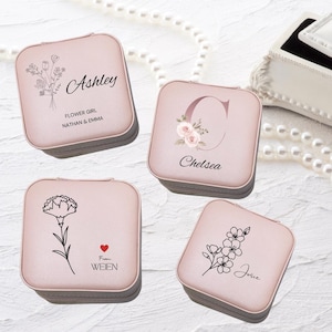 PERSONALISED Jewellery Box| Bridesmaid proposal| Bridesmaid Gifts| bridesmaid bag |Bridal party gift|Wedding|brithday|Valentine Gift for her
