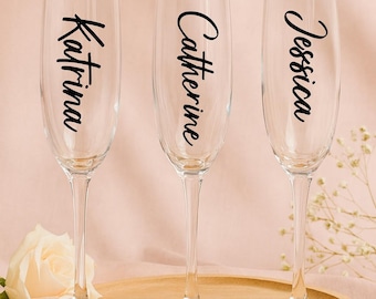 PERSONALISED CHAMPAGNE FLUTE |Bridesmaid Gift|Bridesmaid Gift Ideas|Bridesmaid Proposal Glasses|Bride Groom Valentines gift