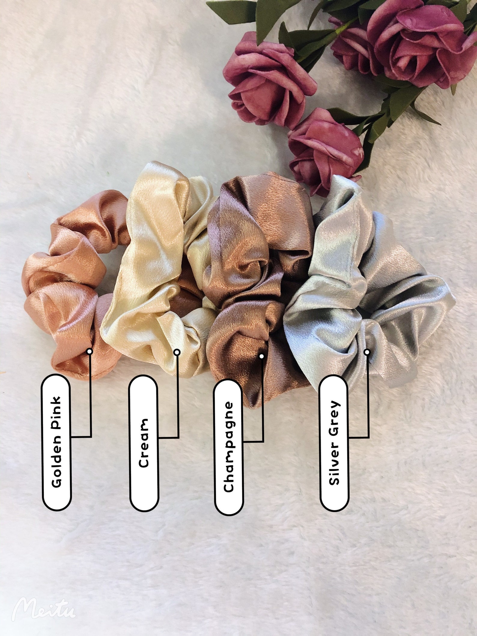 Scrunchie Bridesmaid Gift Rose Gold Wordhair Tie Part - Etsy Canada